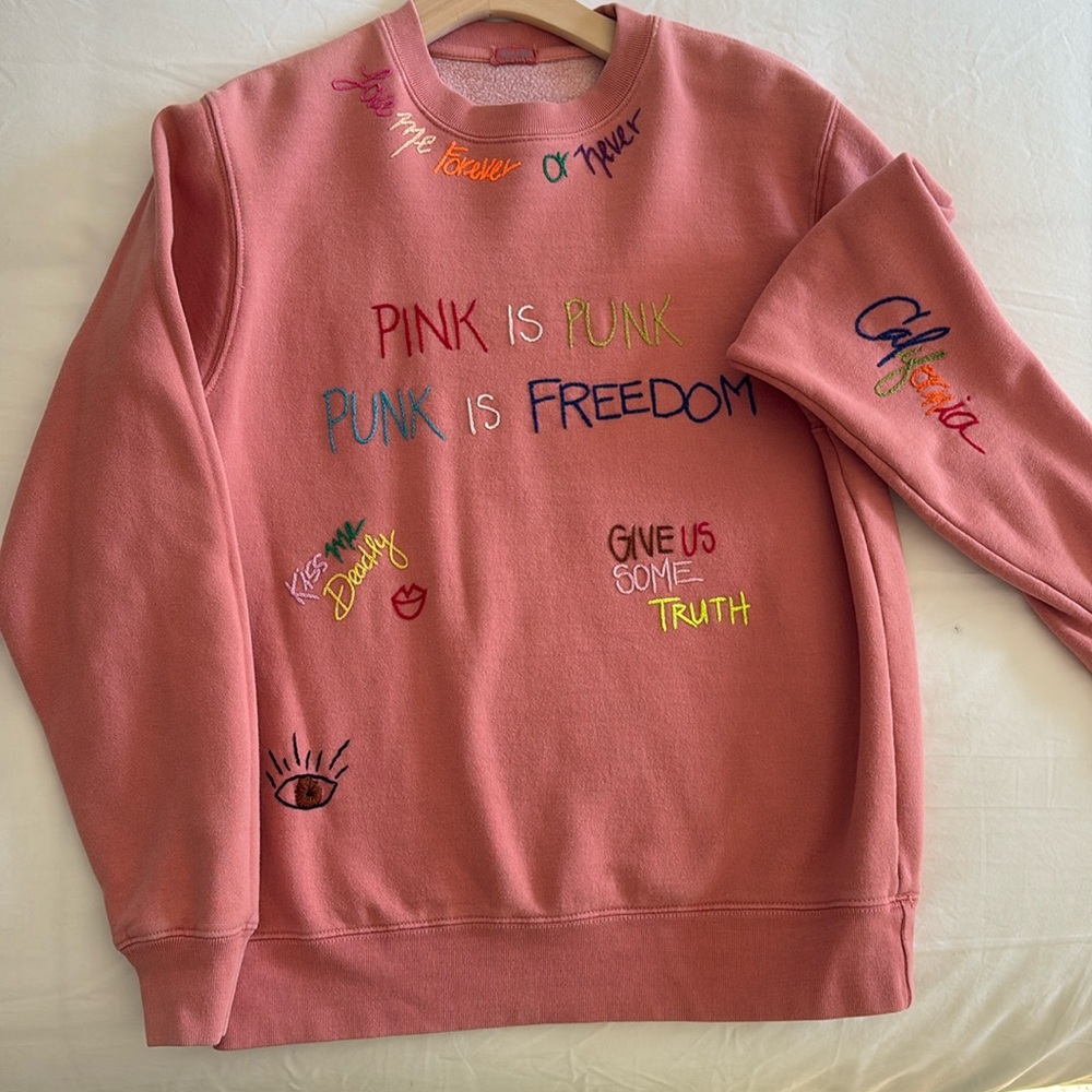 Vintage Hand embroidered sweatshirt